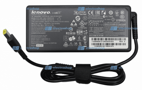 Блок питания для ноутбука Lenovo 20v 6.75А (135 Ватт) (Разьем 11 x 5 Square mm)