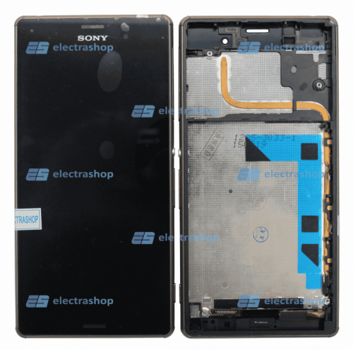 Модуль-дисплей Sony Xperia Z3 L55T/D6603 с рамкой бронза ( ОРИГИНАЛ)