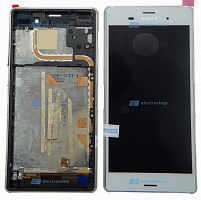 Модуль-дисплей Sony Xperia Z3 DUAL L55/D6633 с рамкой белый ( ОРИГИНАЛ)