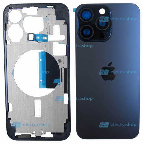 Корпус для IPhone 15 Pro Max синий (Оригинал)