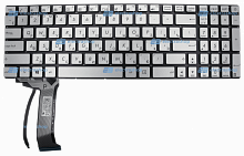 Клавиатура для ноутбука ASUS N551 серебристая