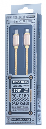 Кабель для Iphone REMAX 30W RC-160 (C to L) (Gold)