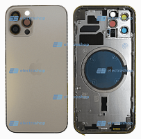 Корпус для IPhone 12 Pro золотой (оригинал)