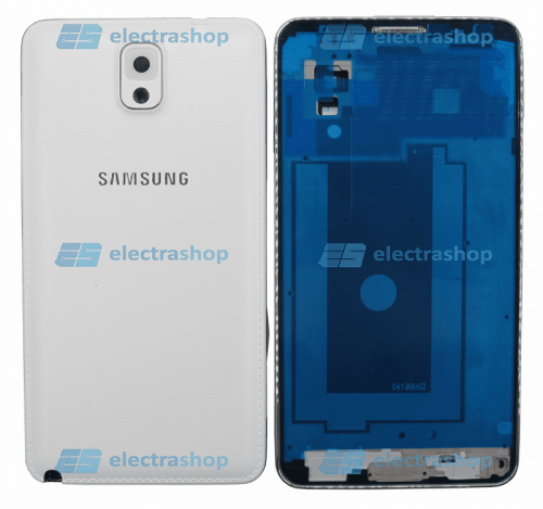 Корпус для Samsung Galaxy Note 3 3G (задн.крышка+средн.часть+перед.рама) белый (Оригинал)