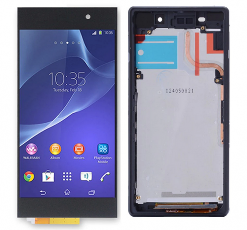 Модуль-дисплей Sony Xperia Z2 L50W/D6502/D6503 с рамкой черный (ОРИГИНАЛ)