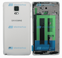 Корпус для Samsung Galaxy Note 4 N910C (задн.крышка+средн.часть+перед.рама) белый (Оригинал)