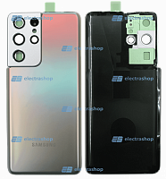 Задняя крышка Samsung Galaxy S21 Ultra (SM-G998B) серебряная