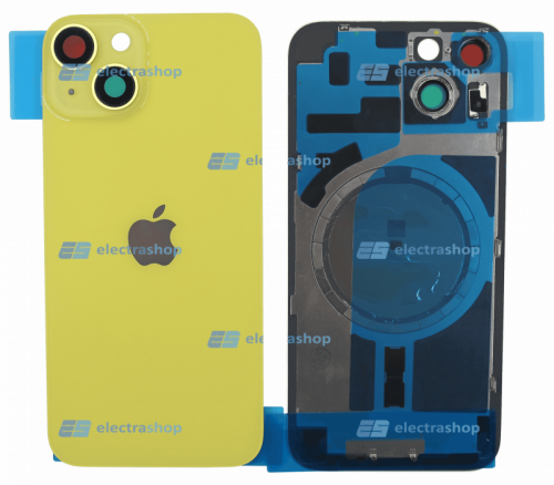 Задняя крышка для IPhone 14 желтая (оригинал)