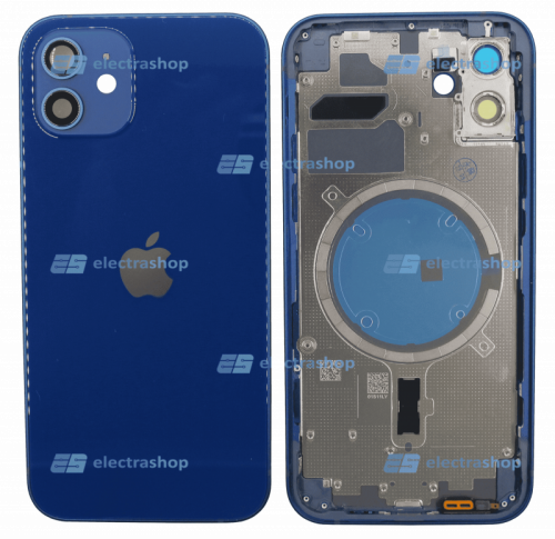 Корпус для IPhone 12 синий (оригинал)