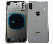 Корпус для IPhone X серебристый (оригинал)