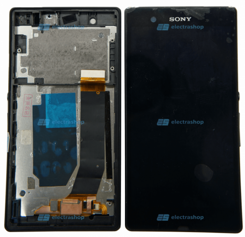 Модуль-дисплей Sony Xperia Z C6603/C6602/C6606/L36i/L36h/L36a черный с рамкой (ОРИГИНАЛ)
