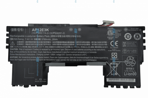 Аккумуляторная батарея для ноутбука Acer AP12E3K (3790MaH)