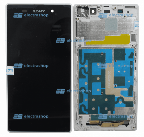 Модуль-дисплей Sony Xperia Z2 L50W/D6502/D6503 с рамкой белый (ОРИГИНАЛ)