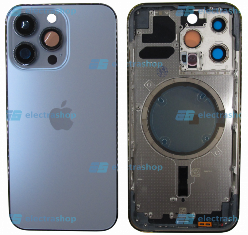 Корпус для IPhone 13 Pro небесно-голубой (оригинал)