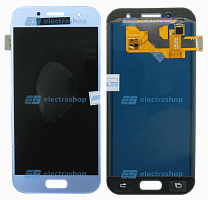Модуль-дисплей Samsung Galaxy A3 (2017) SM-A320F голубой (TFT COPY)