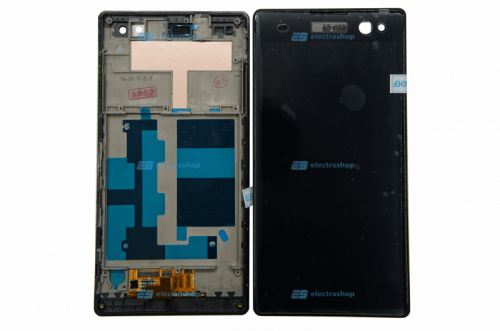 Модуль-дисплей Sony Xperia C3/Xperia C3 Dual/D2533/D2505 с рамкой черный (ОРИГИНАЛ)