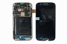 Модуль-дисплей Samsung Galaxy S4 LTE (GT-I9505) темно-синий в сборе с рамкой (ОРИГИНАЛ)