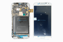 Модуль-дисплей Samsung Galaxy S4 LTE (GT-I9505) белый в сборе с рамкой (ОРИГИНАЛ)