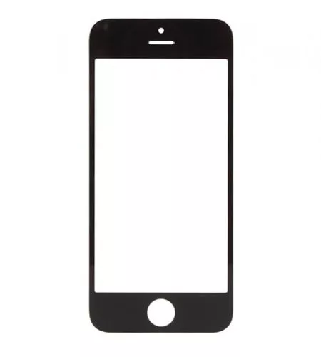 Стекло для дисплея IPhone 5 черное (рамка+ОСА клей)
